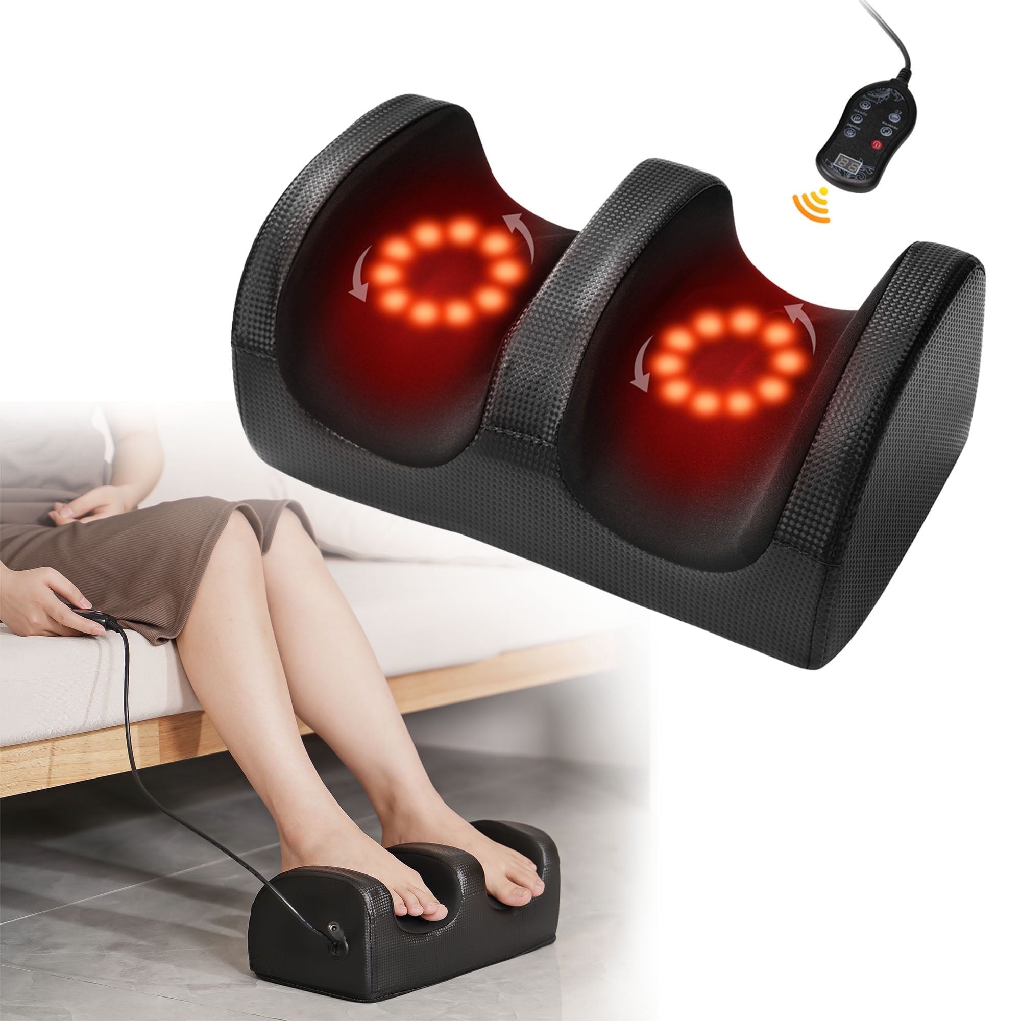 KEKOY Shiatsu Foot Massager with Heat, Chronic Nerve Pain Relief