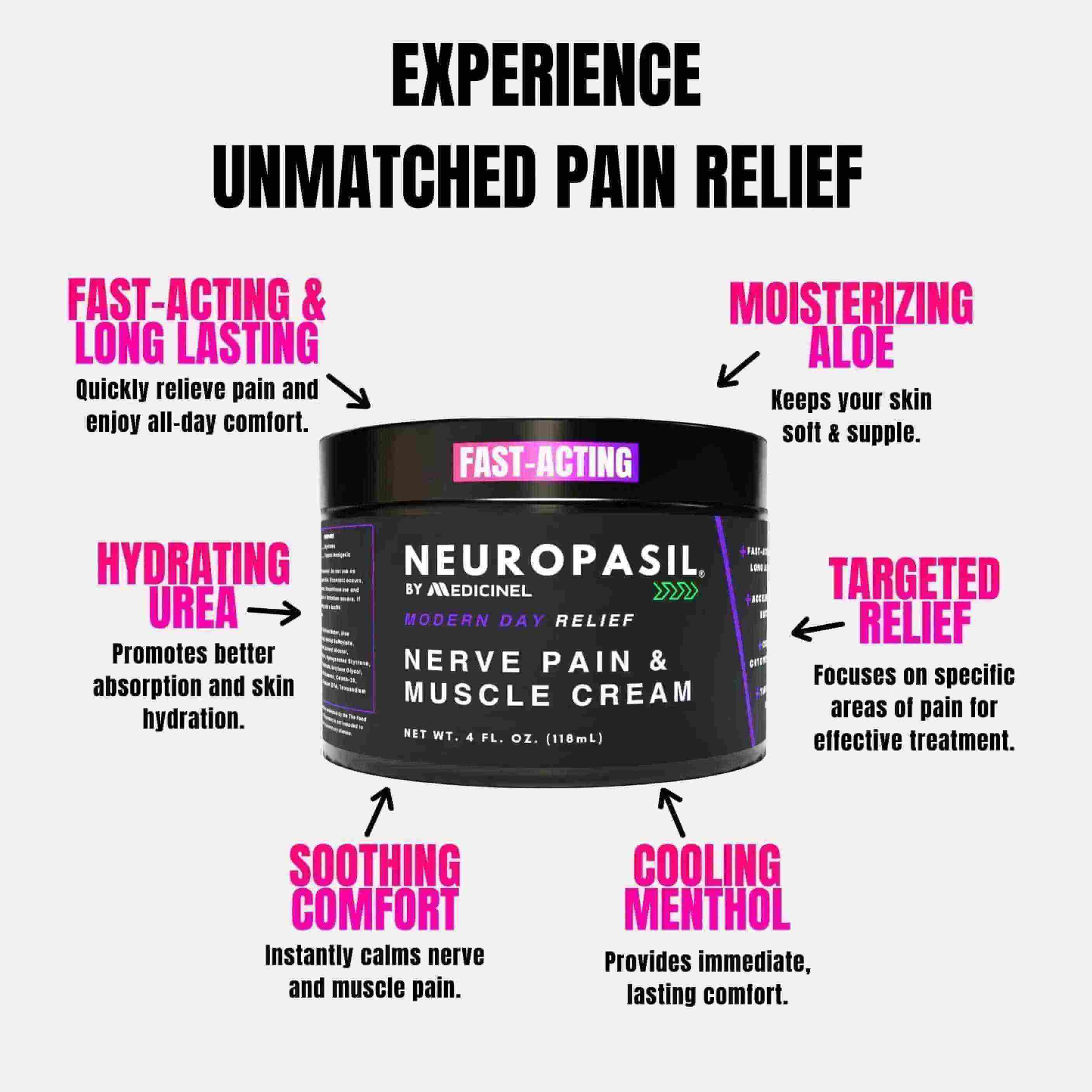 Neuropasil Nerve Pain Relief & Muscle Cream 4 Oz / The MerLotus Legacy: Targeted Restoration