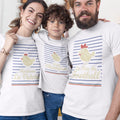 Le Père Du Football, Madame La Victoire, Petit Champion Dad Mom and Kid Matching Organic Cotton T-Shirts Family Set (Set of 3)