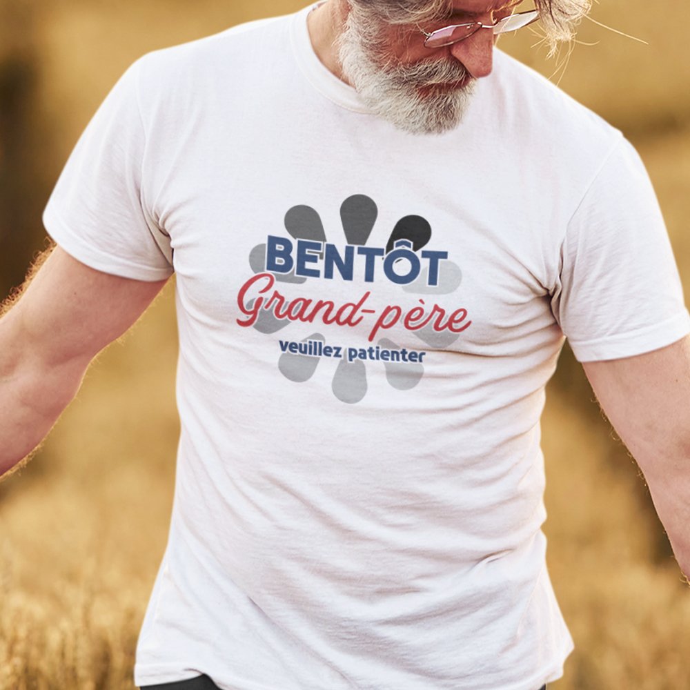 Bientôt Grand-père Veuillez Patienter Men's Organic Tee