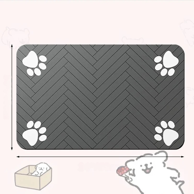 Absorbent Pet Feeding Mat with Waterproof Backing for Dogs & Cats