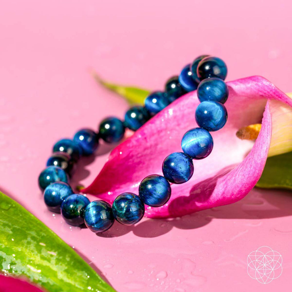 Hawk’s Focus – Royal Blue Tiger’s Eye Bracelet