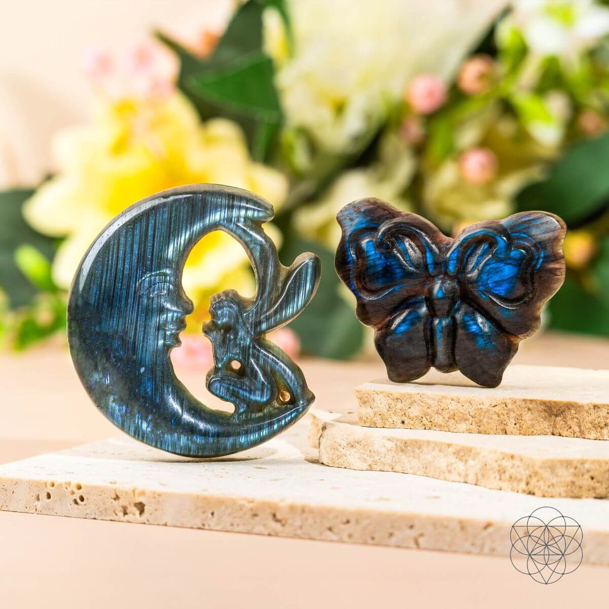 I Am Reborn - Labradorite Carving of Transformation / Rebirth Frequency - Navigating Shadows