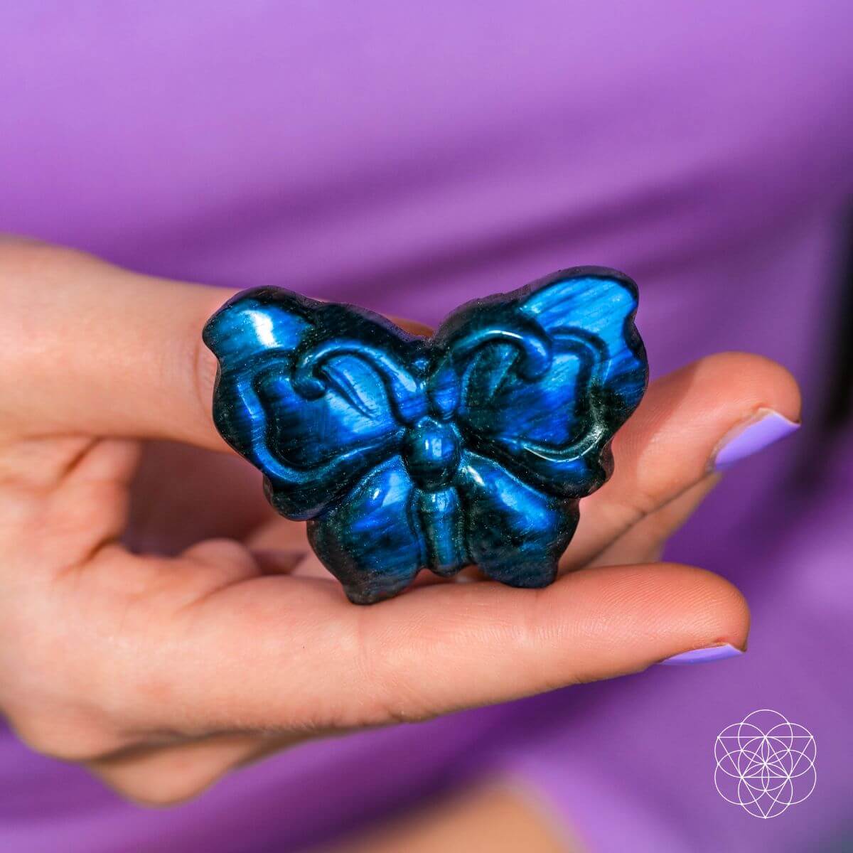 I Am Reborn - Labradorite Carving of Transformation / Rebirth Frequency - Navigating Shadows